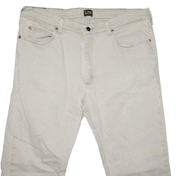 LEE Men's Size 40x32 Stretch Denim Jeans Beige/Tan Vintage - Picture 5 of 8